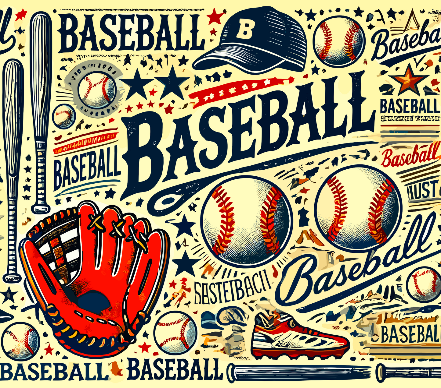 Vintage Baseball 20oz Tumbler