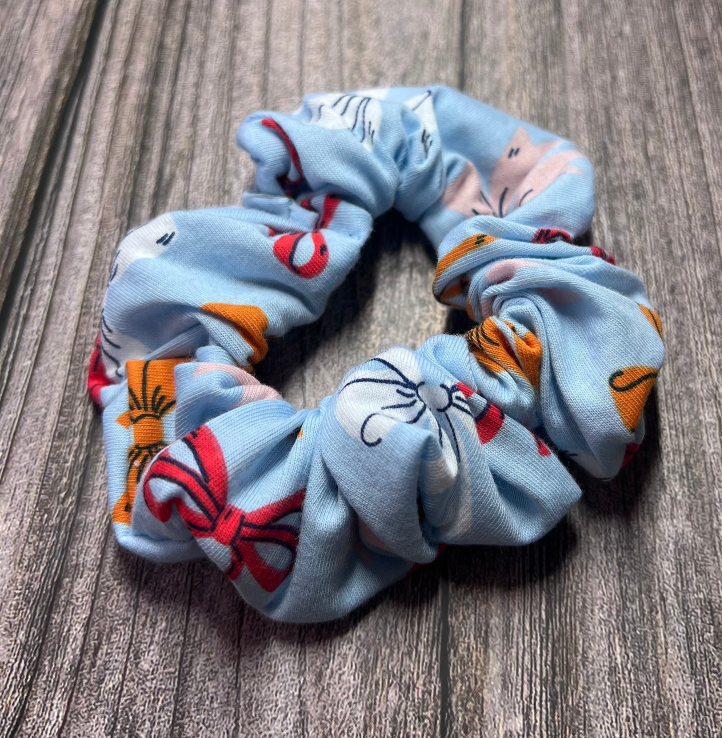 Blue & Bows Scrunchie