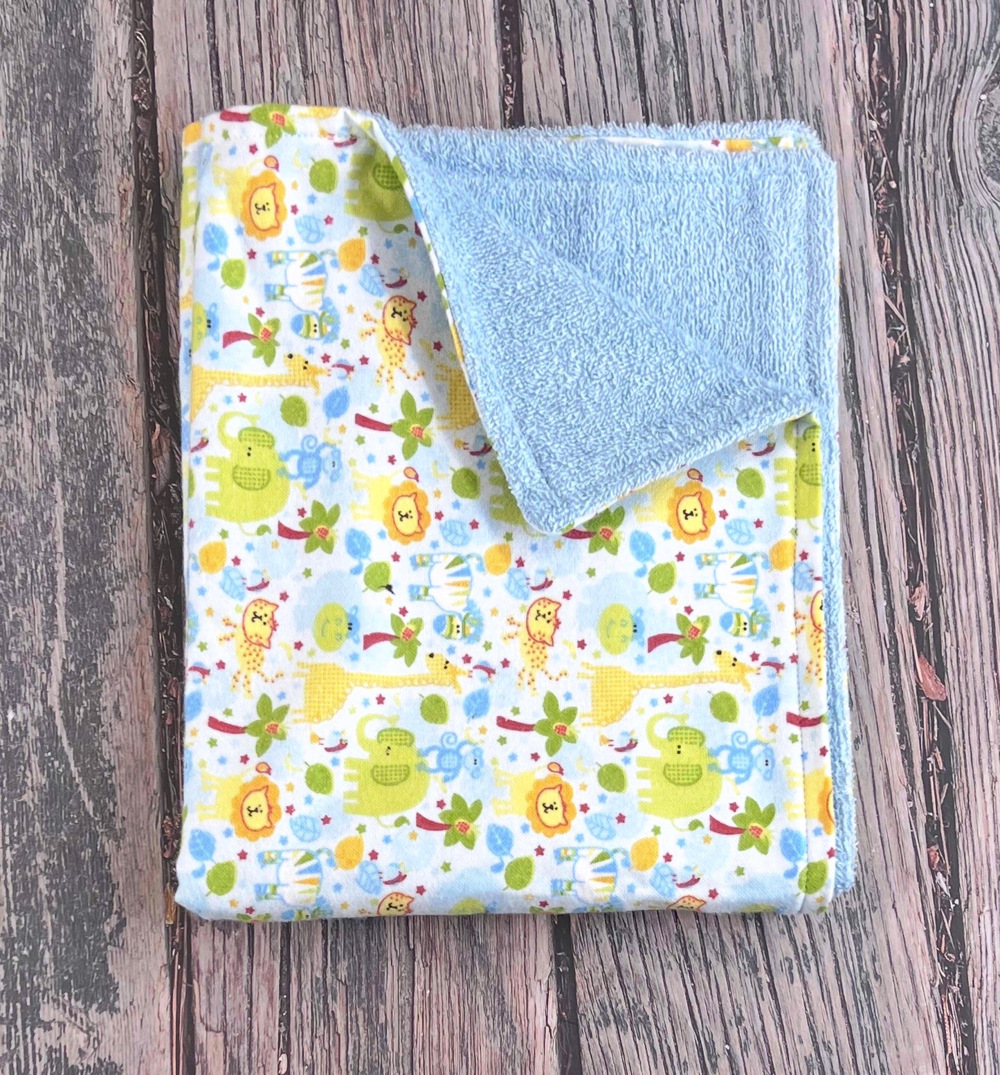 Blue Zoo Burping Cloth