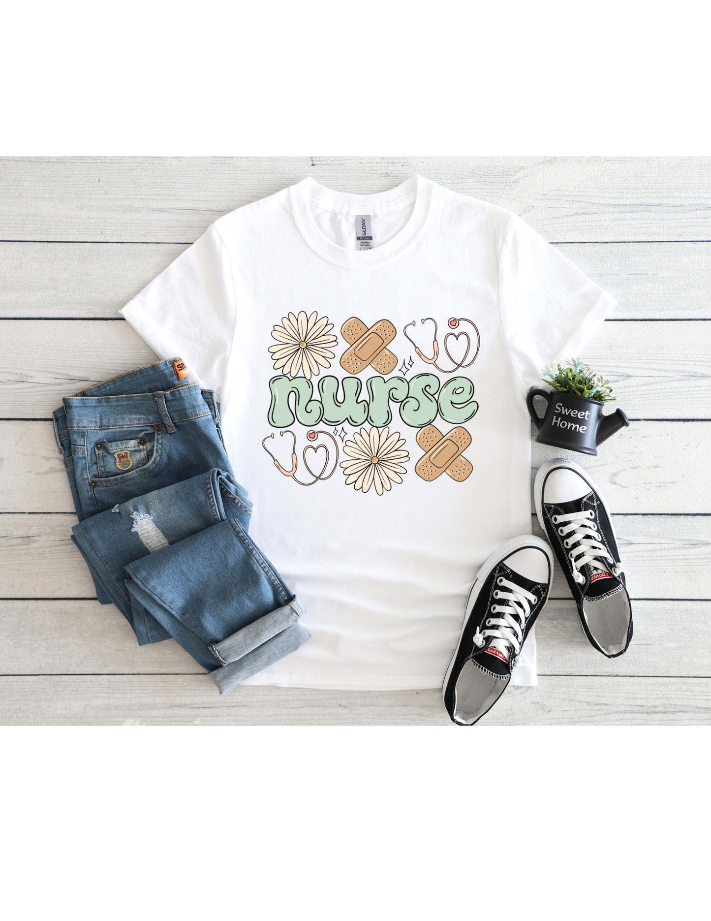 Boho Nurse Graphic T