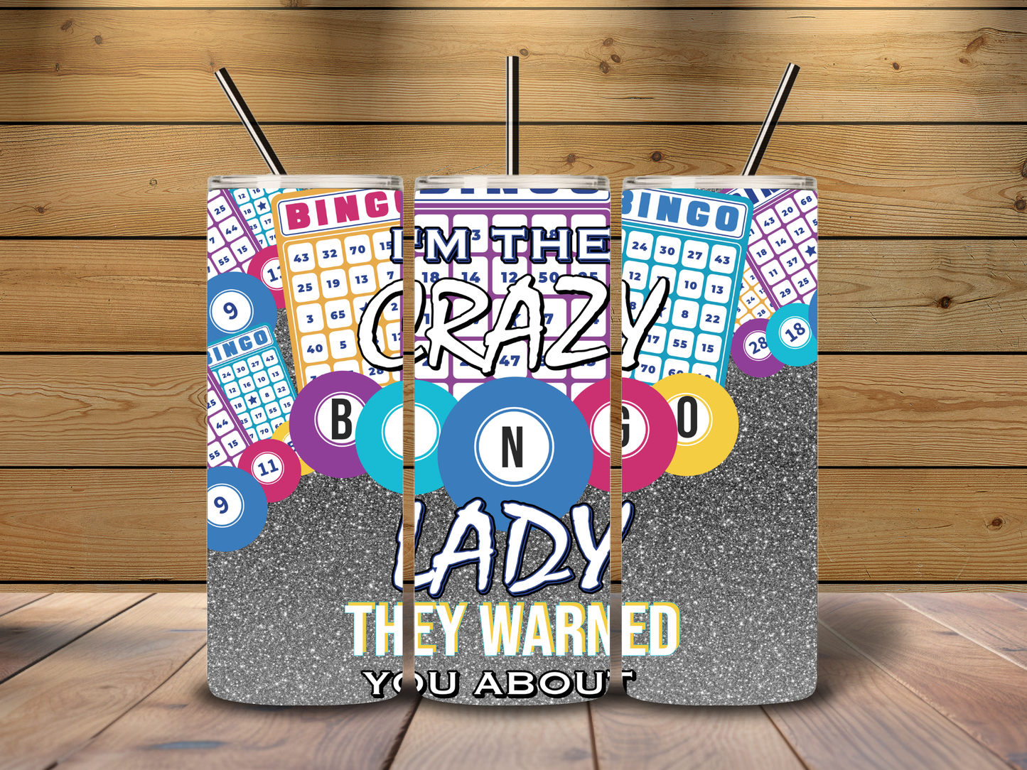 Crazy Bingo Lady 20 oz Tumbler