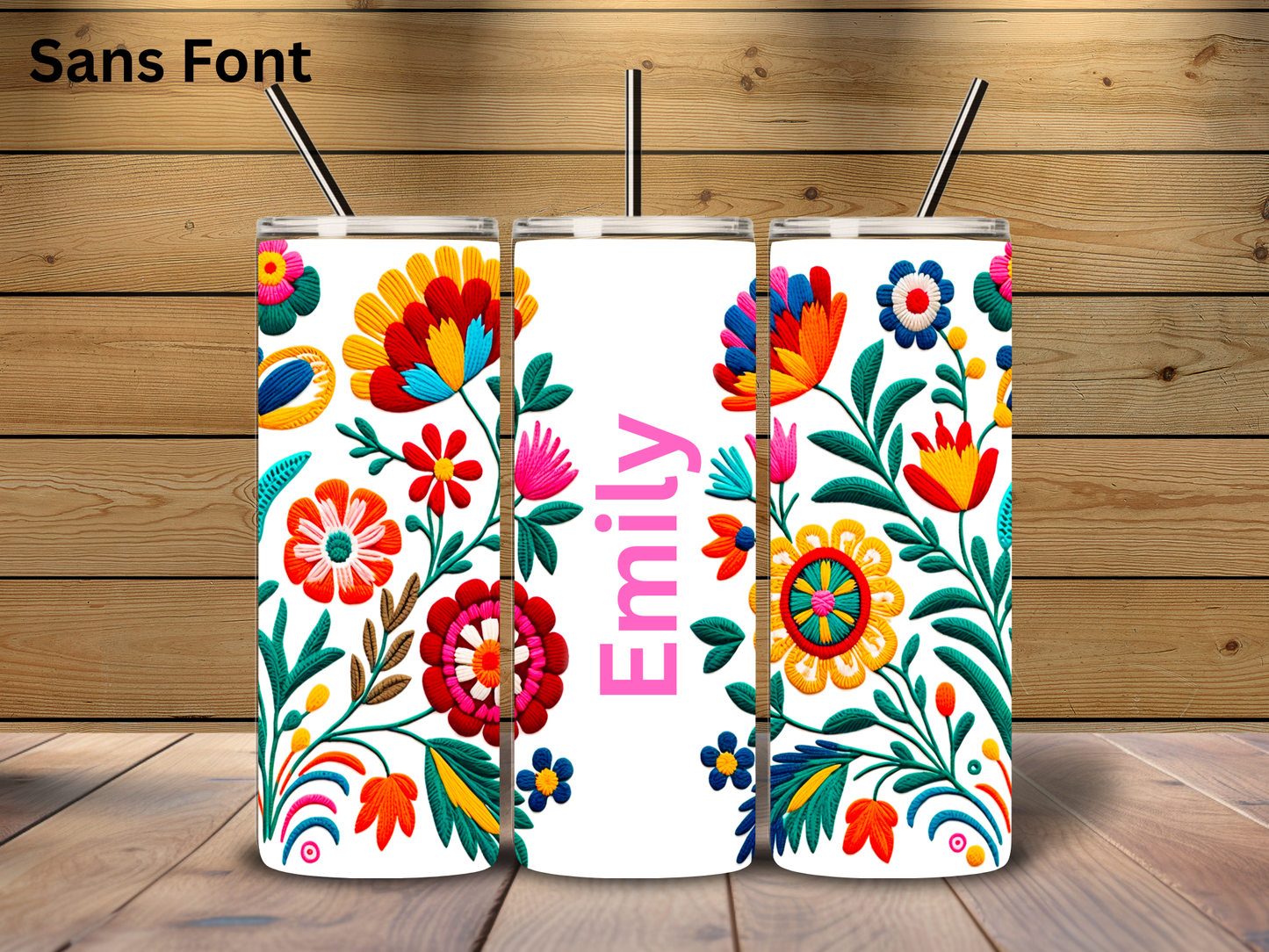 Mexican Embroidery 20 oz Tumbler