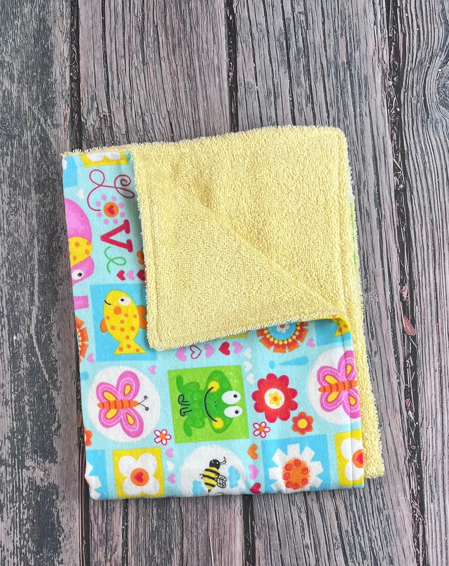 Pink Love Burping Cloth