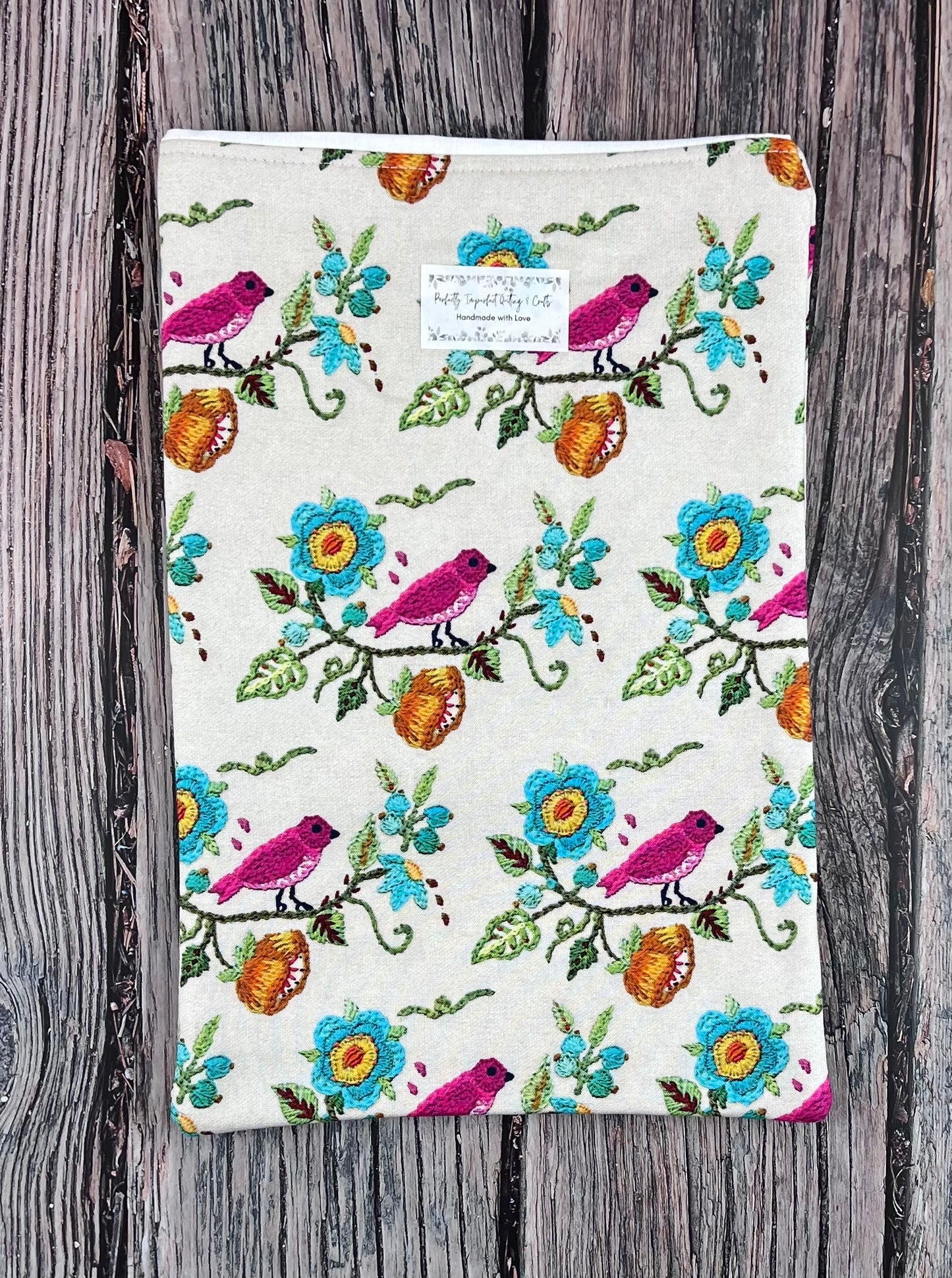 Pretty Pink Bird Book Sleeve