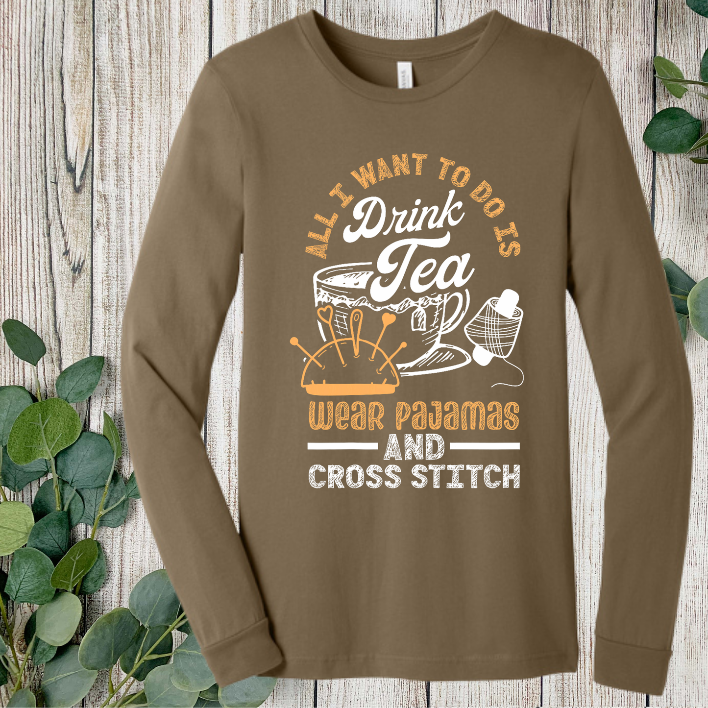 Tea, Pajamas, & Cross Stitch