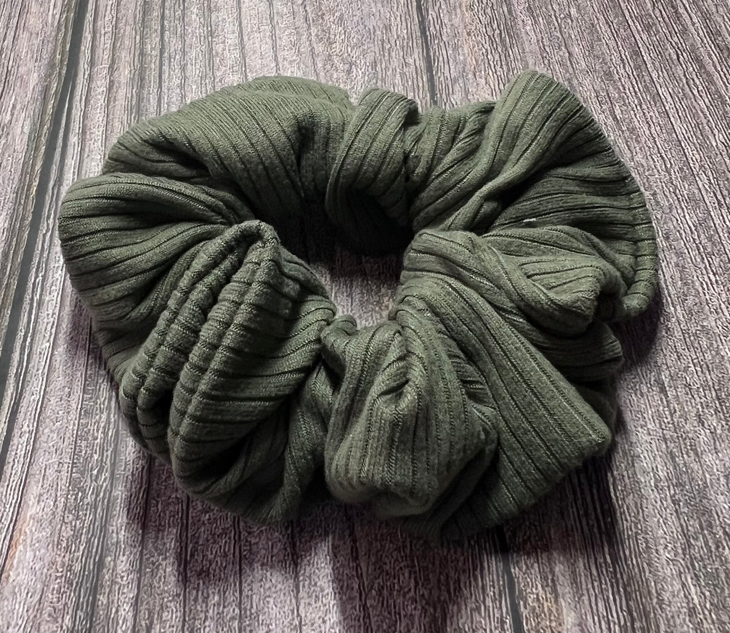 Spruce Ribbed Scrunchie