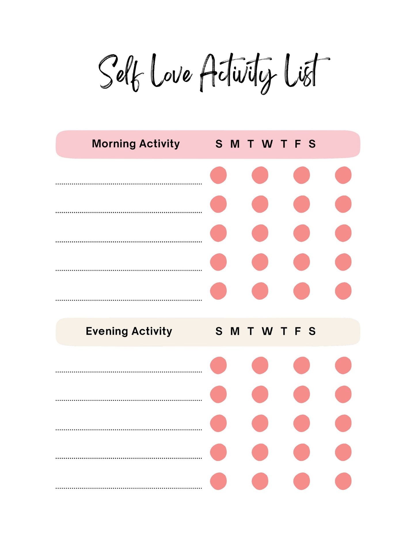 Self Love Workbook Digital Download
