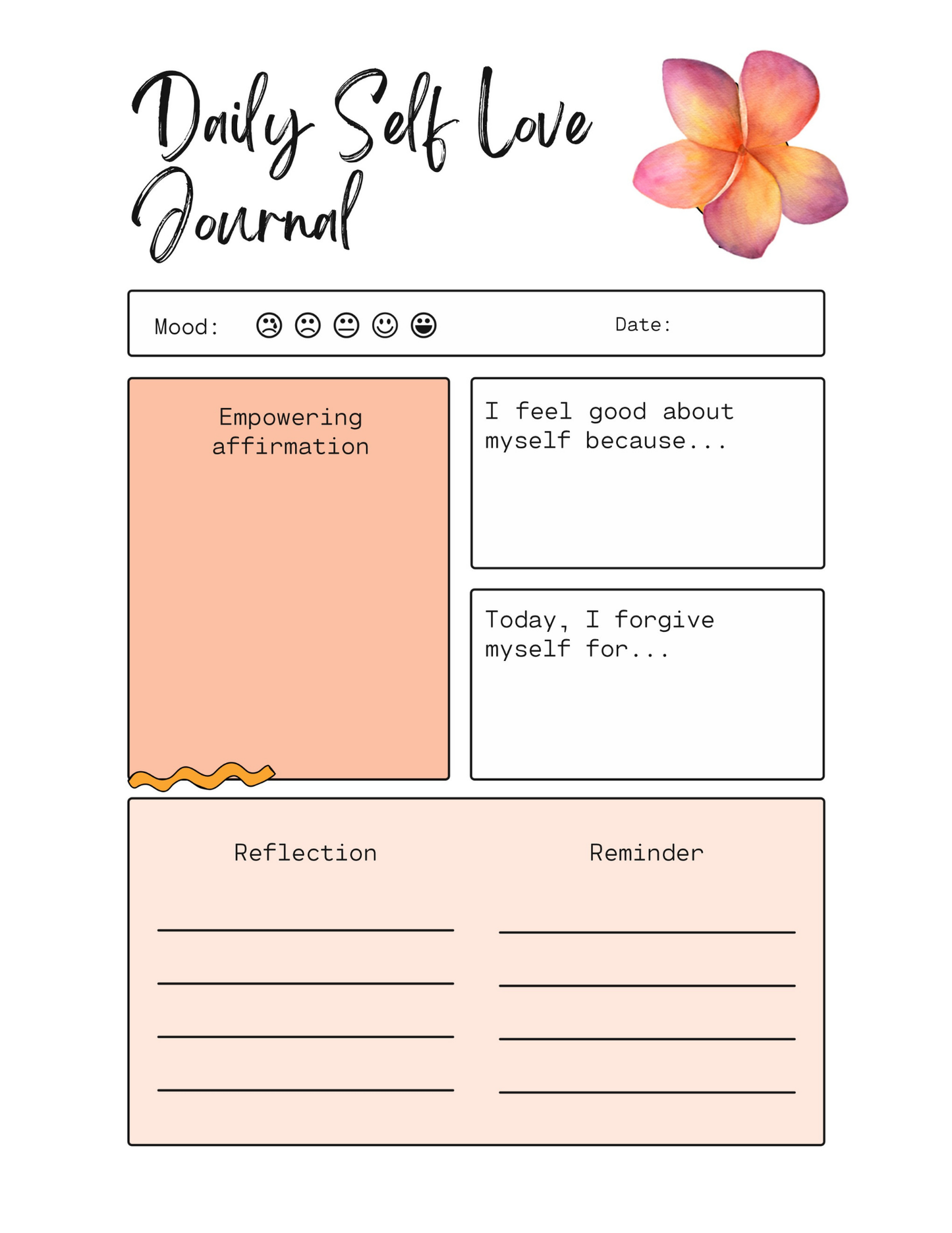 Self Love Workbook Digital Download
