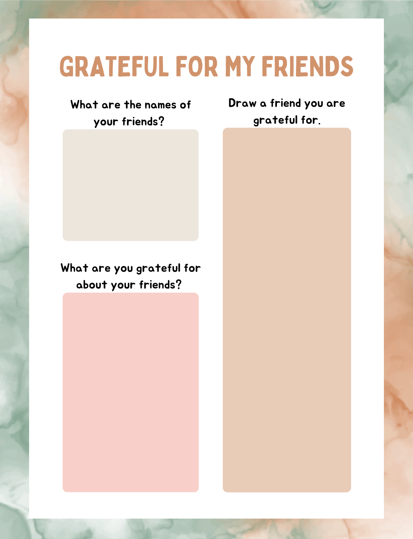 Kids Gratitude Journal Digital Download