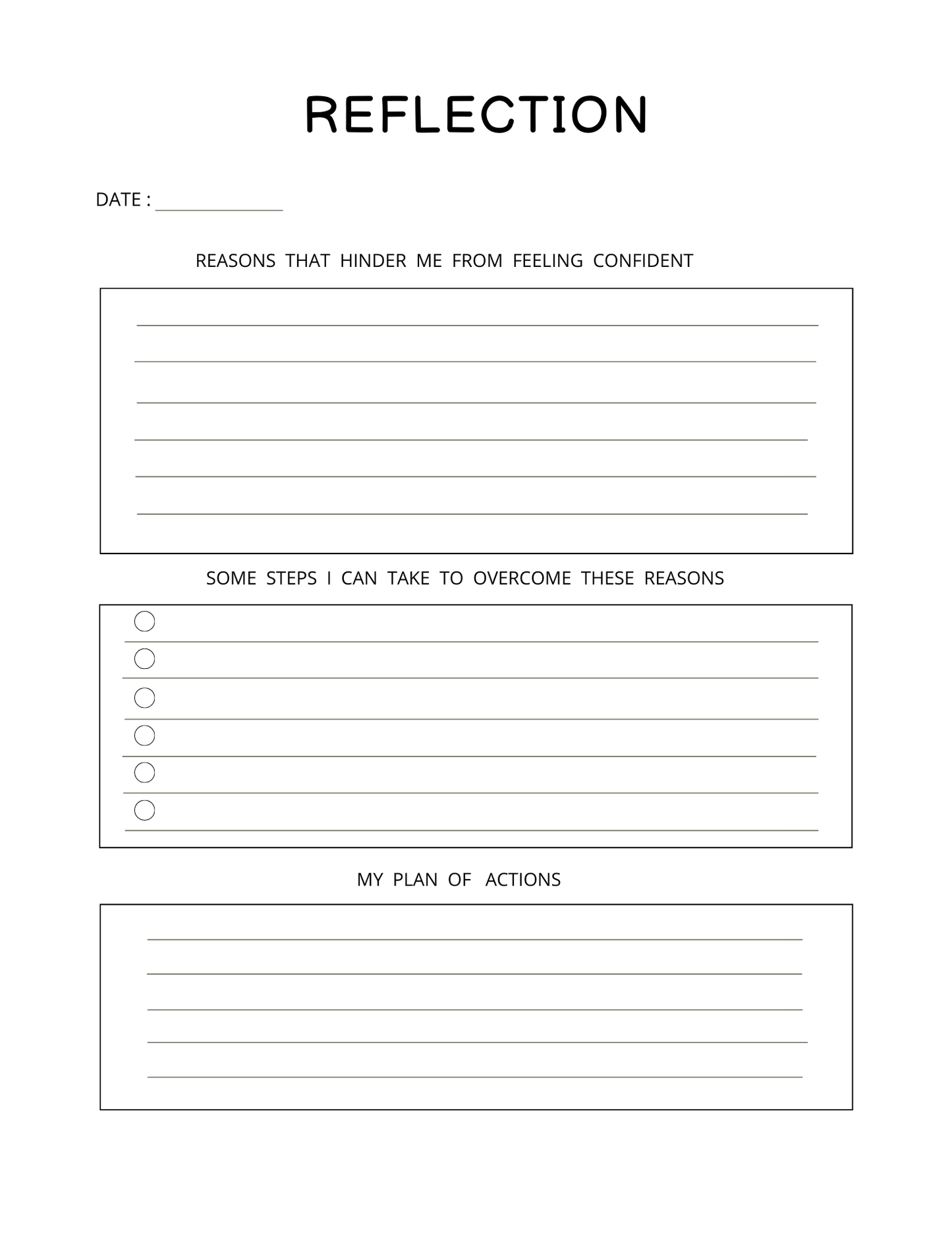Self Confidence Planner Digital Download