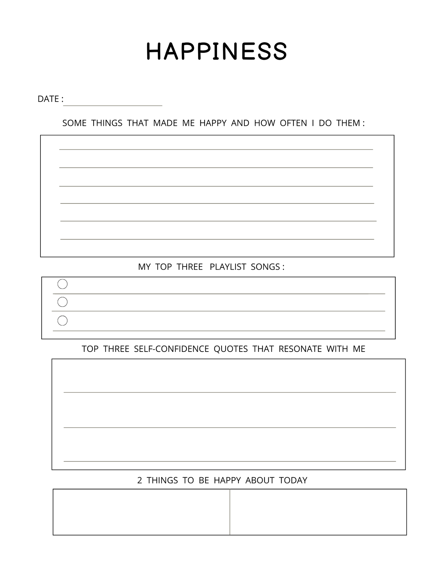 Self Confidence Planner Digital Download