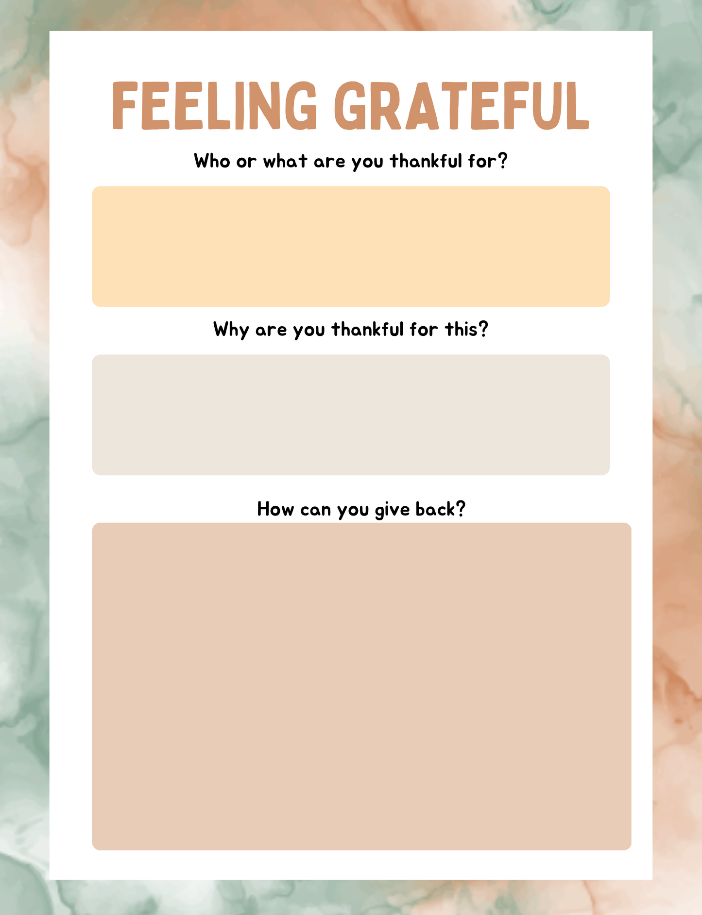 Kids Gratitude Journal Digital Download