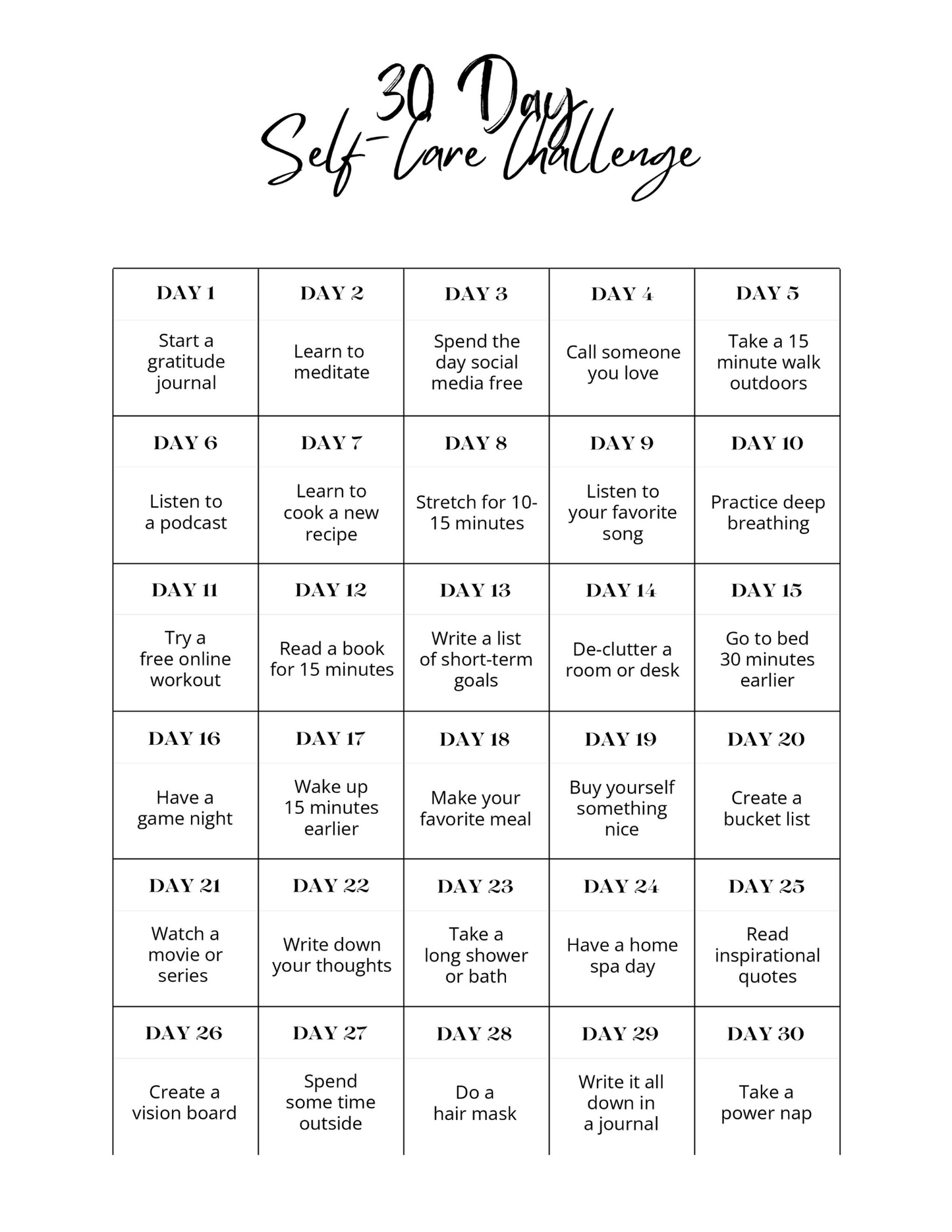 Self Love Workbook Digital Download