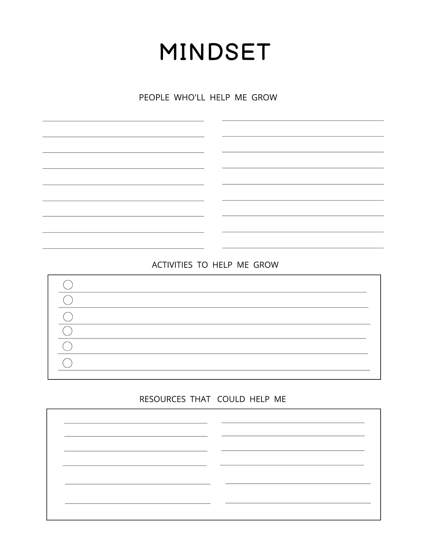 Self Confidence Planner Digital Download