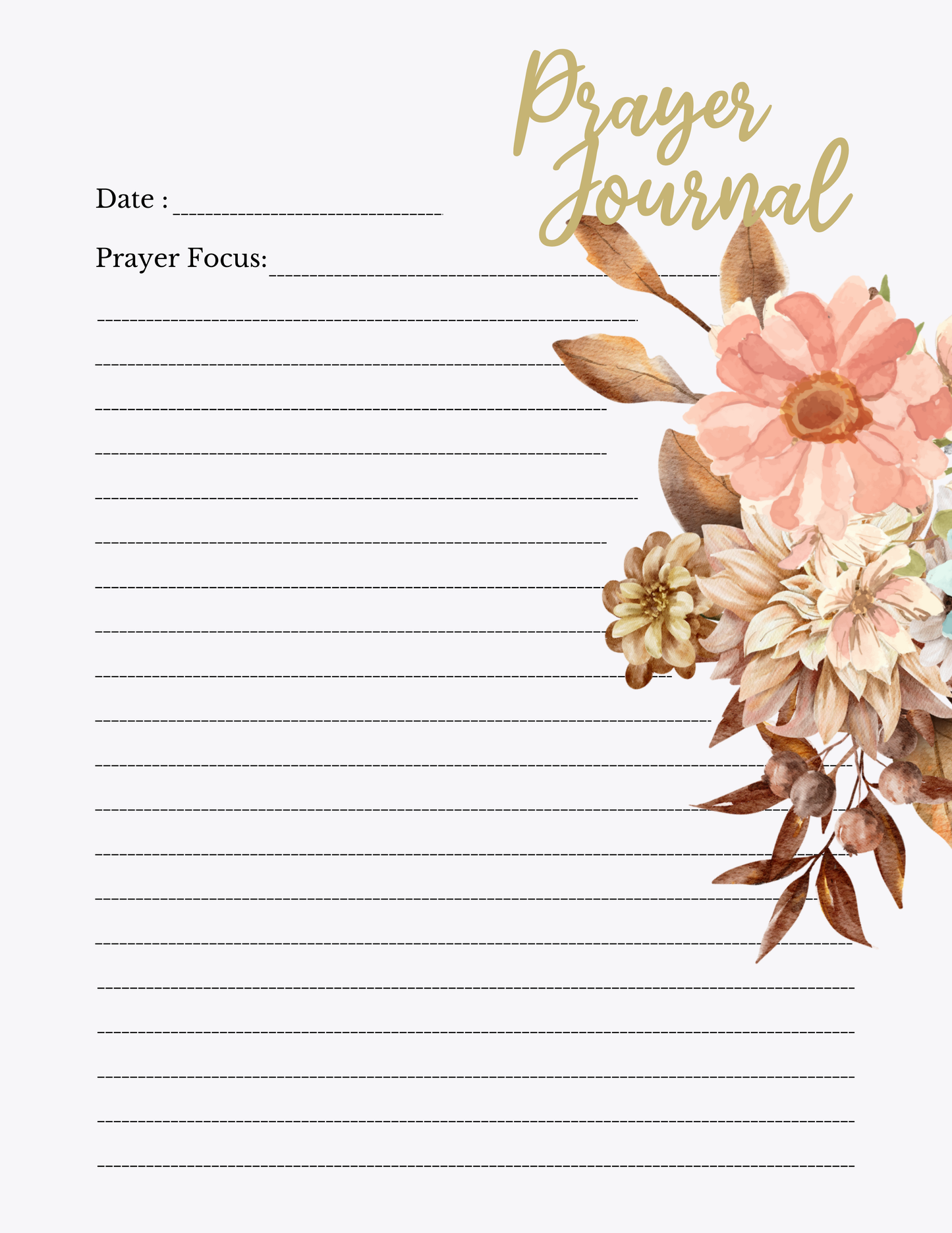 21 Day Prayer Journal Digital Download