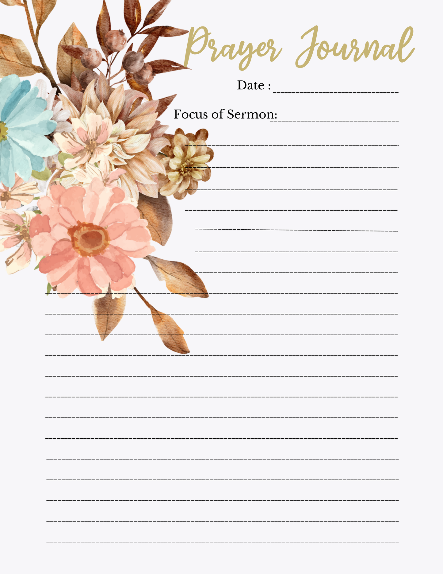 21 Day Prayer Journal Digital Download