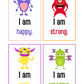 Kids Monster Positive Affirmation Cards Digital Download