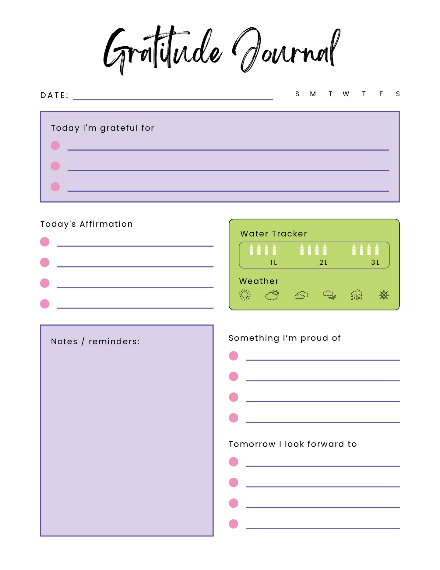 Self Love Workbook Digital Download