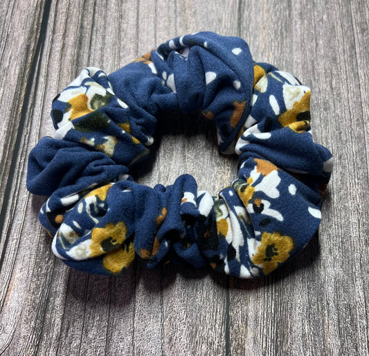 Sapphire Floral Scrunchie