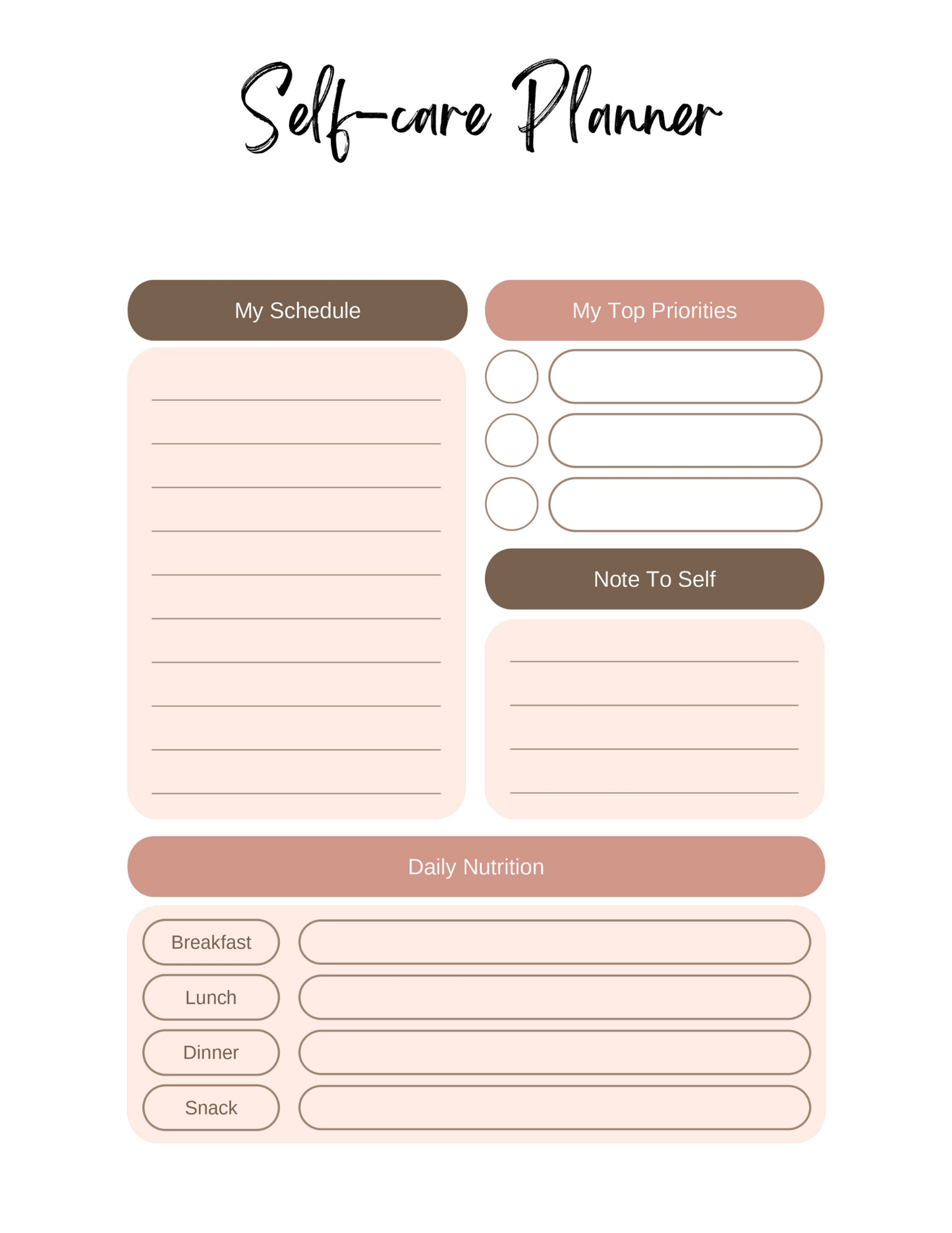 Self Love Workbook Digital Download