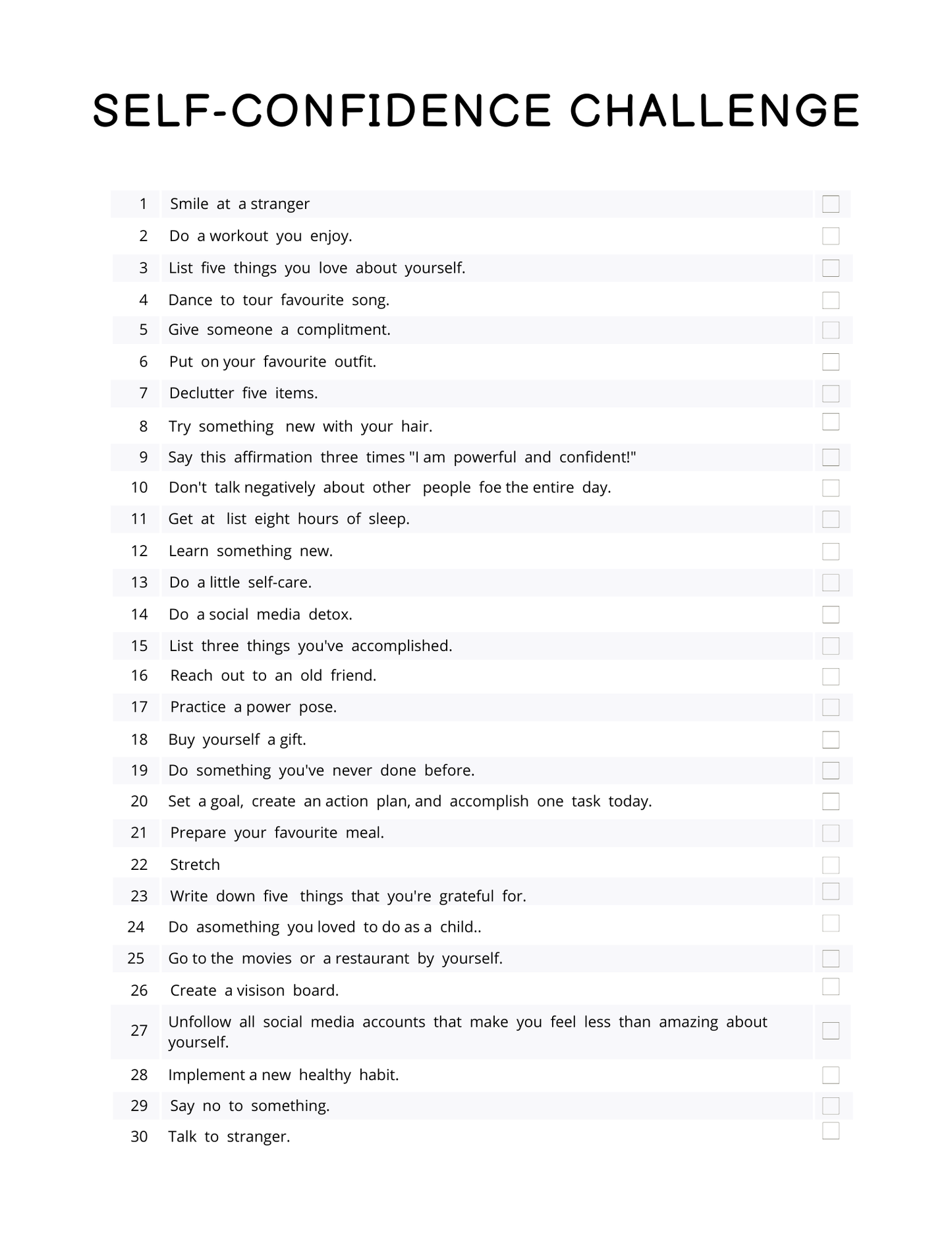 Self Confidence Planner Digital Download