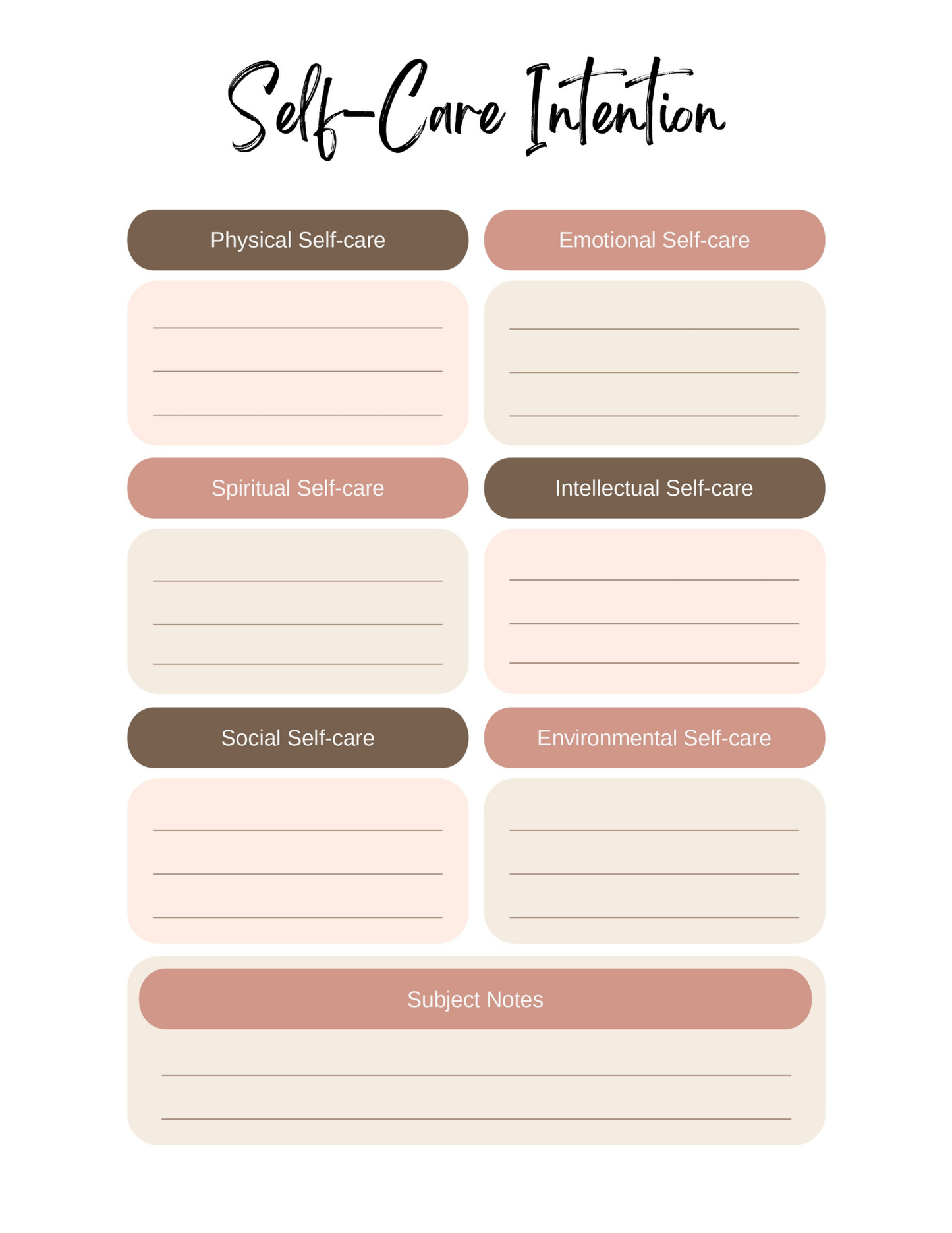 Self Love Workbook Digital Download