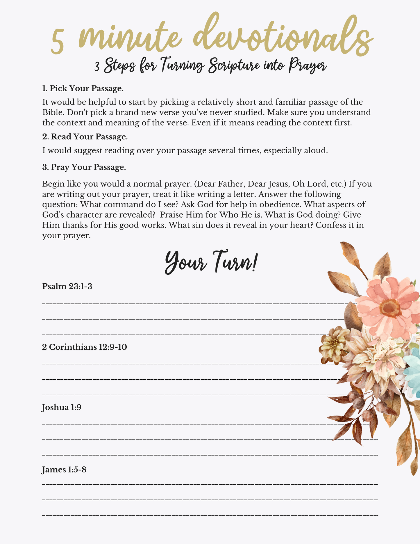 21 Day Prayer Journal Digital Download