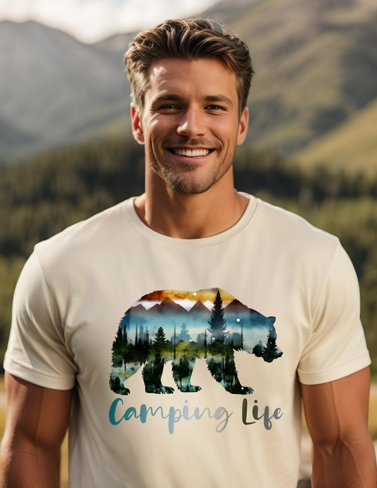Camp Life Bear T-Adult