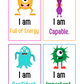 Kids Monster Positive Affirmation Cards Digital Download