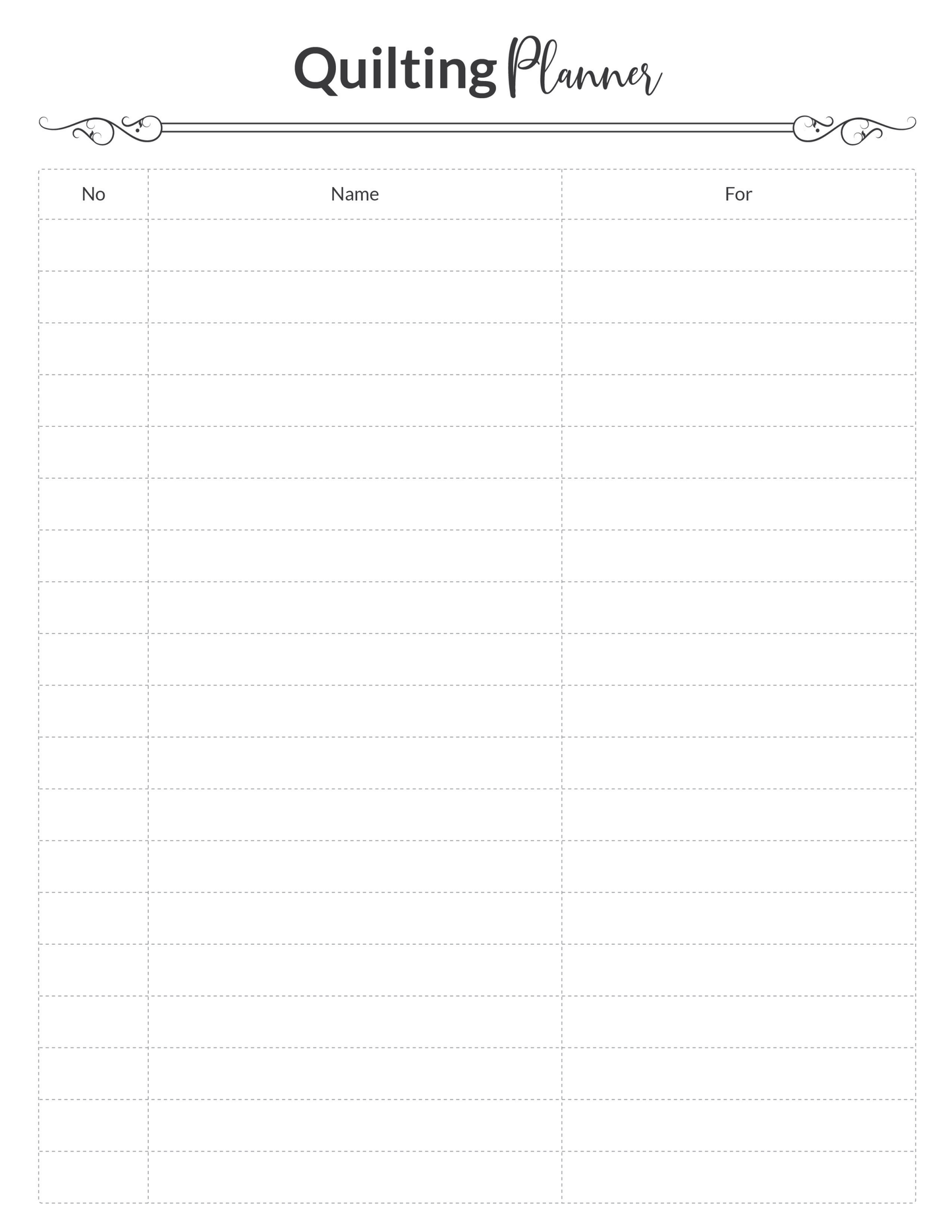 Quilt Planner Digital Download