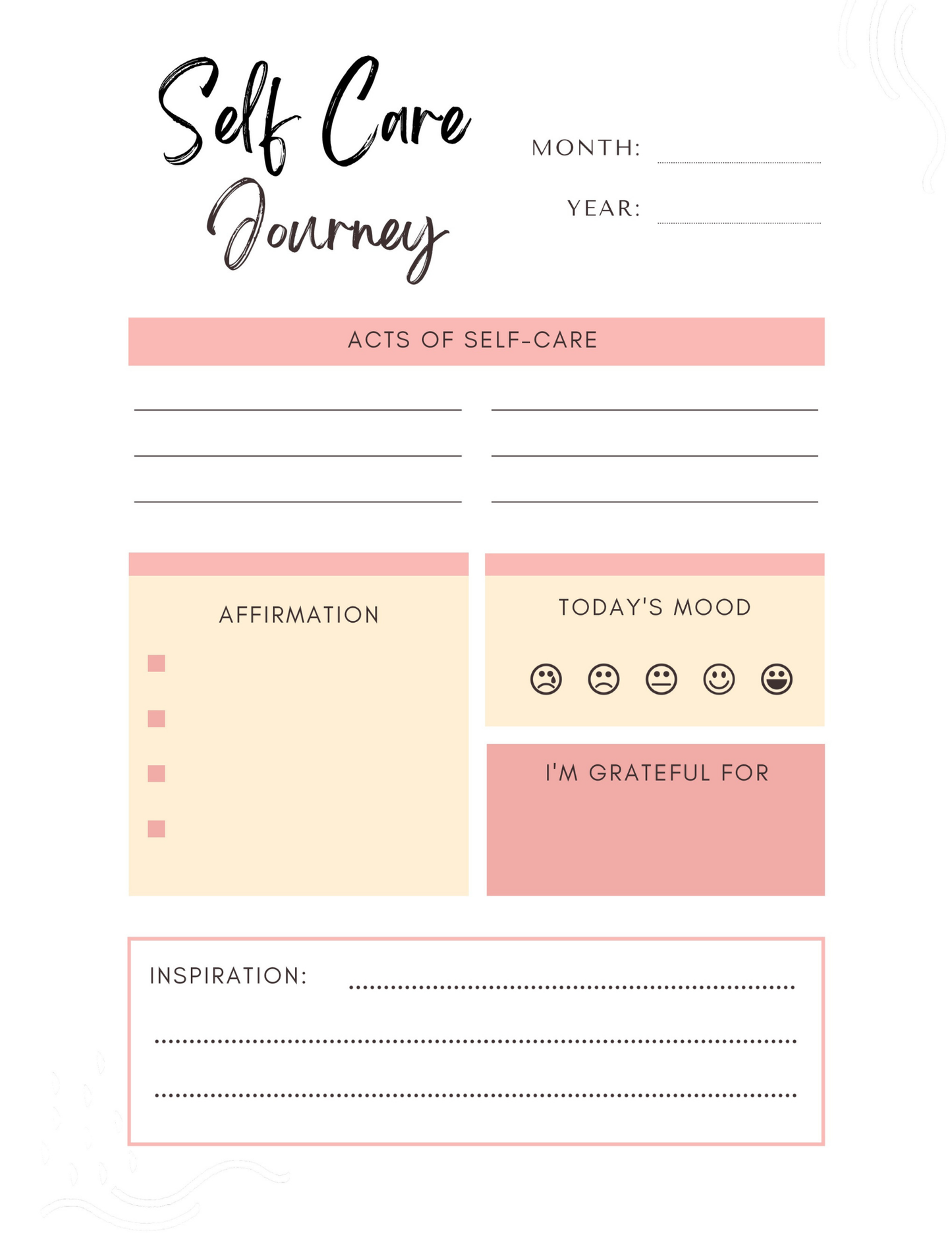 Self Love Workbook Digital Download