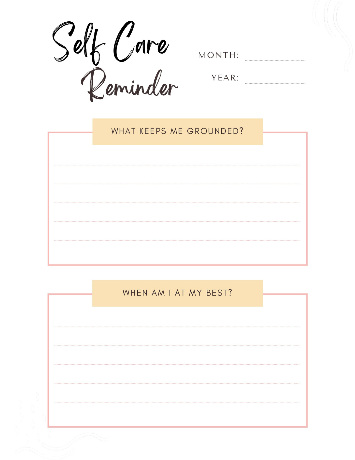 Self Love Workbook Digital Download