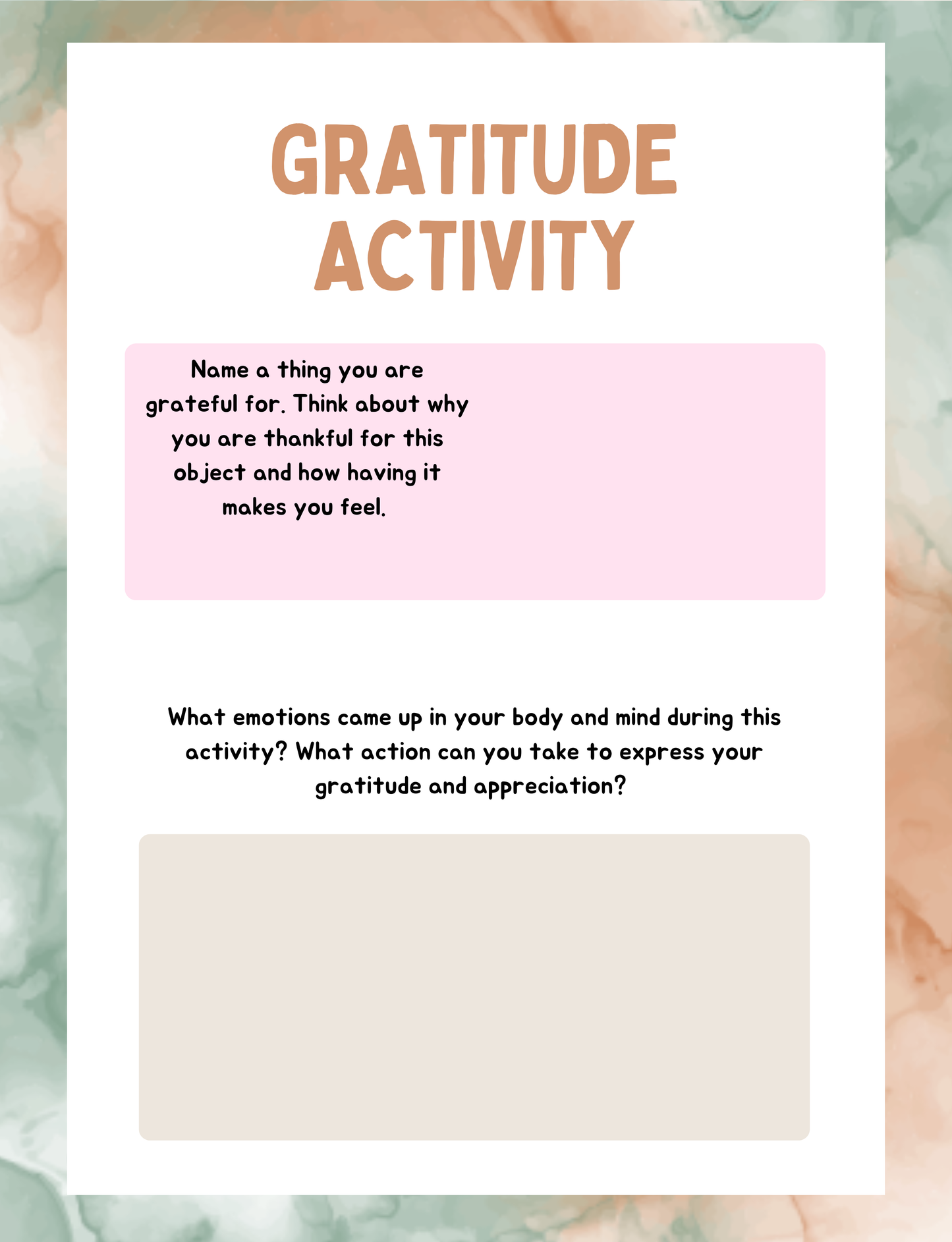 Kids Gratitude Journal Digital Download