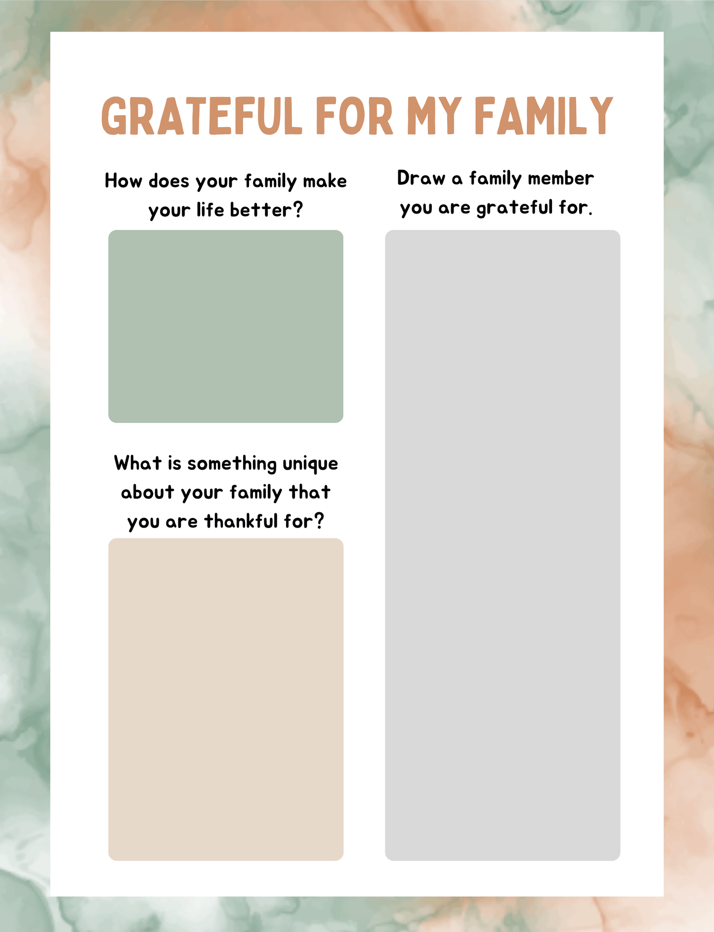 Kids Gratitude Journal Digital Download