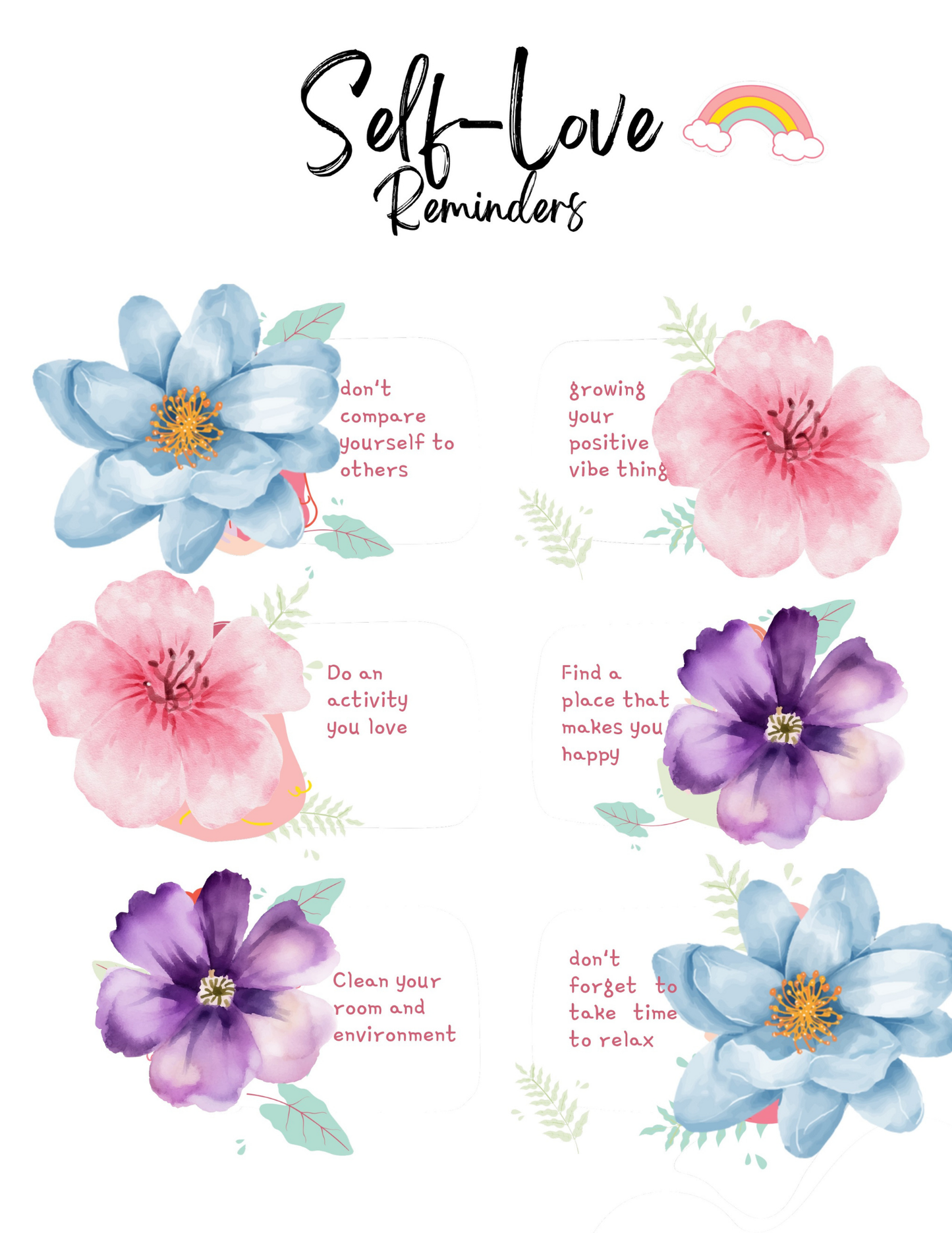 Self Love Workbook Digital Download