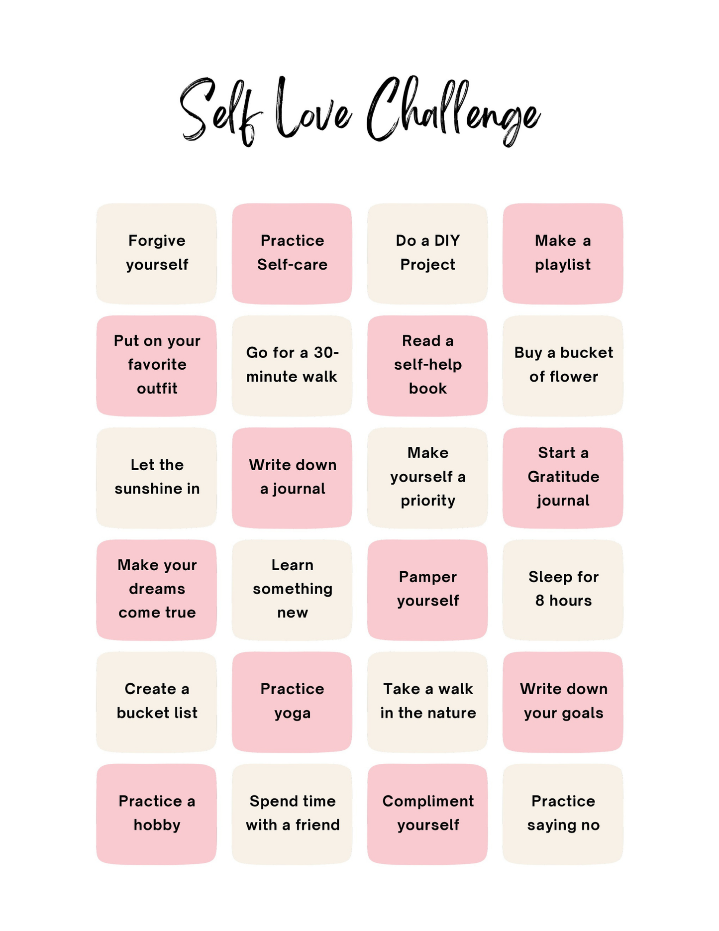 Self Love Workbook Digital Download