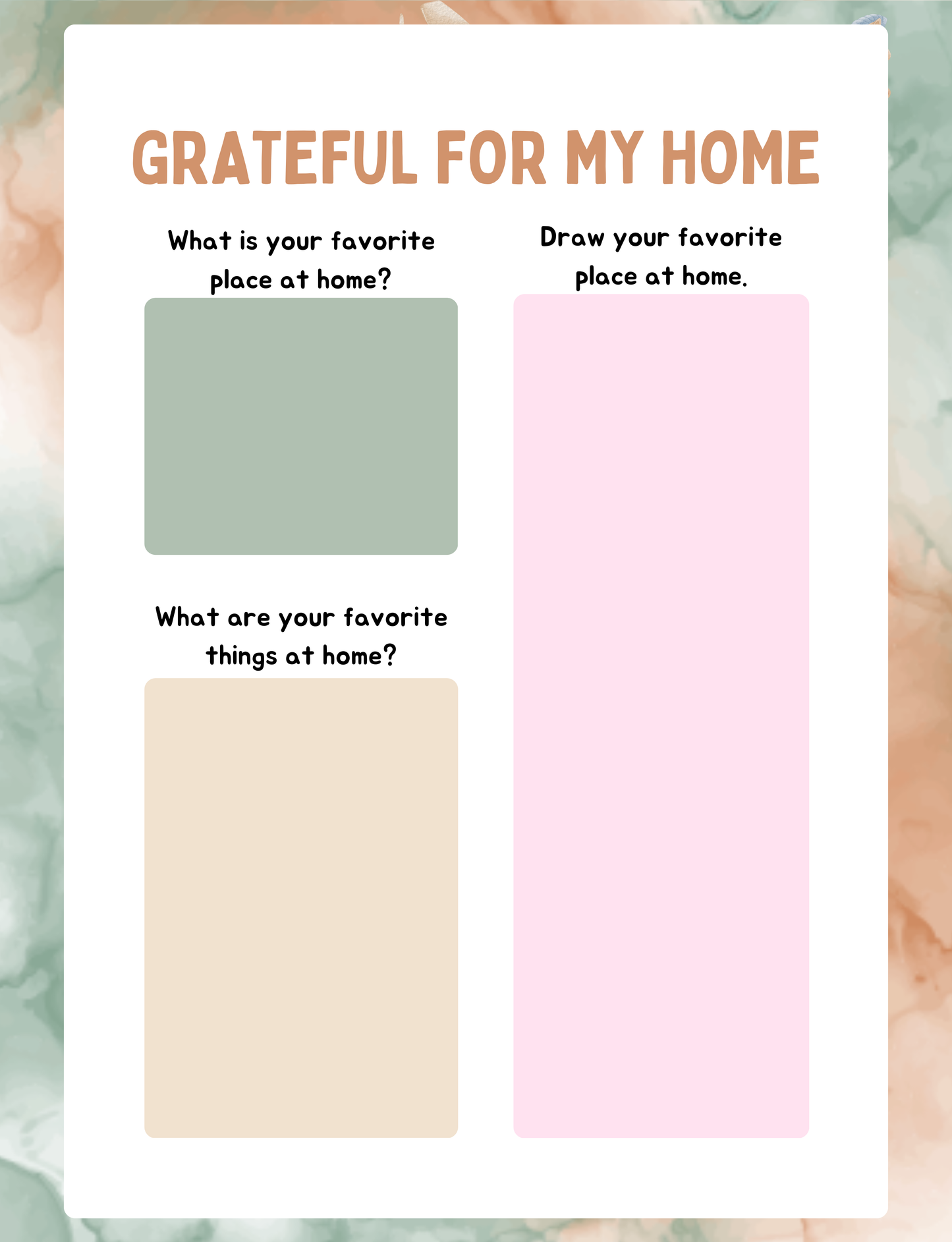 Kids Gratitude Journal Digital Download