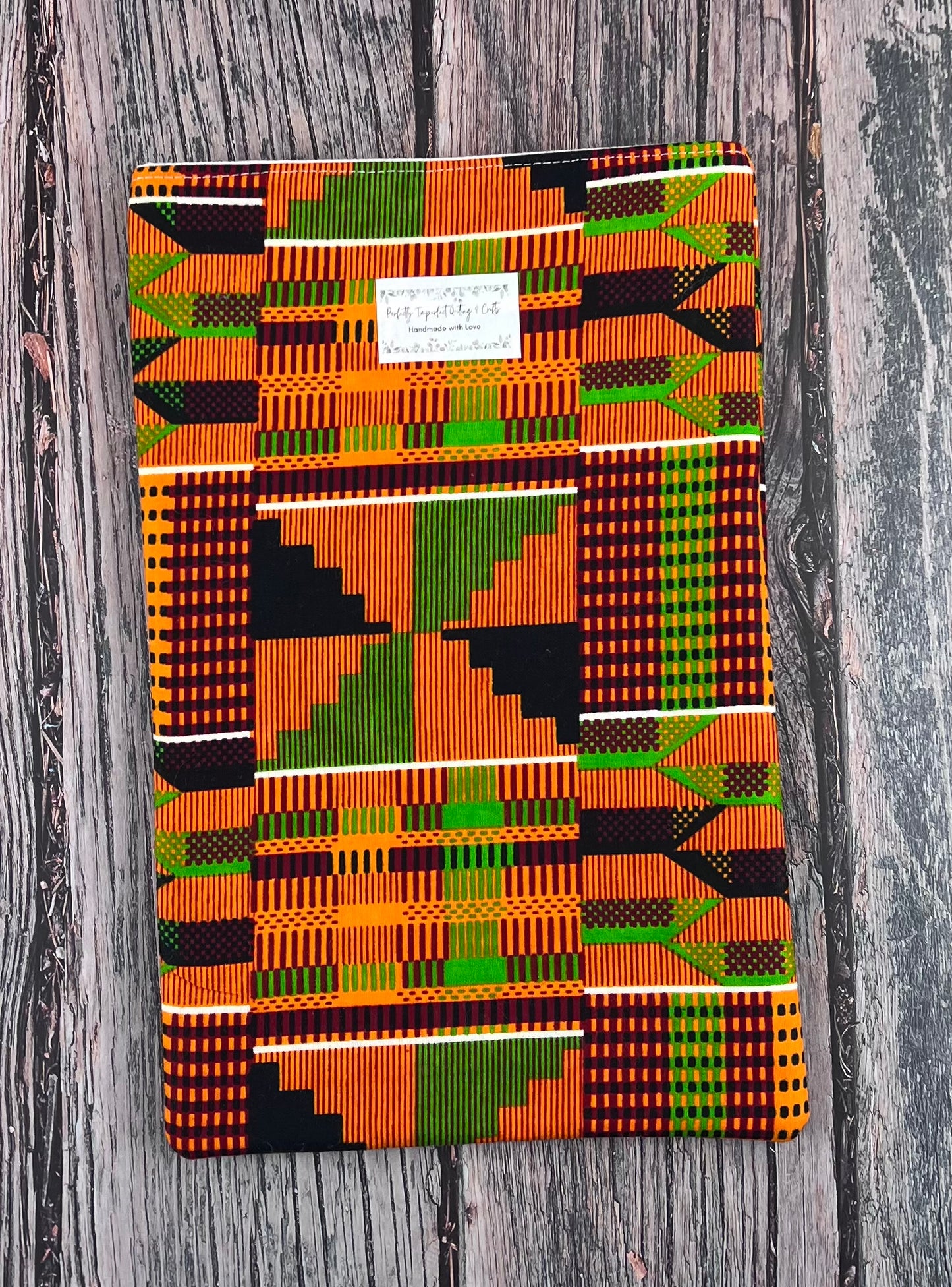 African Kente Cloth Print Book Sleeve