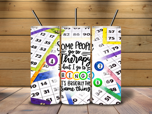 Bingo is Therapy 20 oz Tumbler