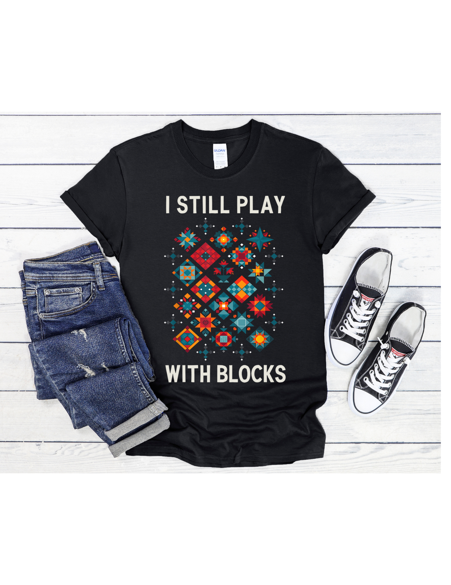 I Play with Blocks #9 Graphic T