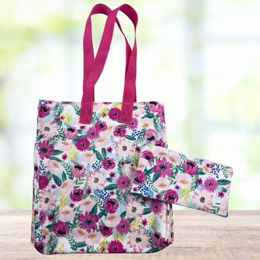 Bold Blooms Tote & Pouch