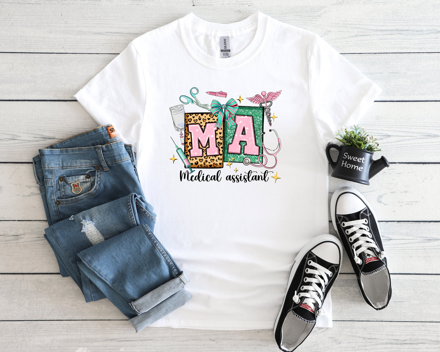 Medical Assistant Bright & Compassionate Graphic T
