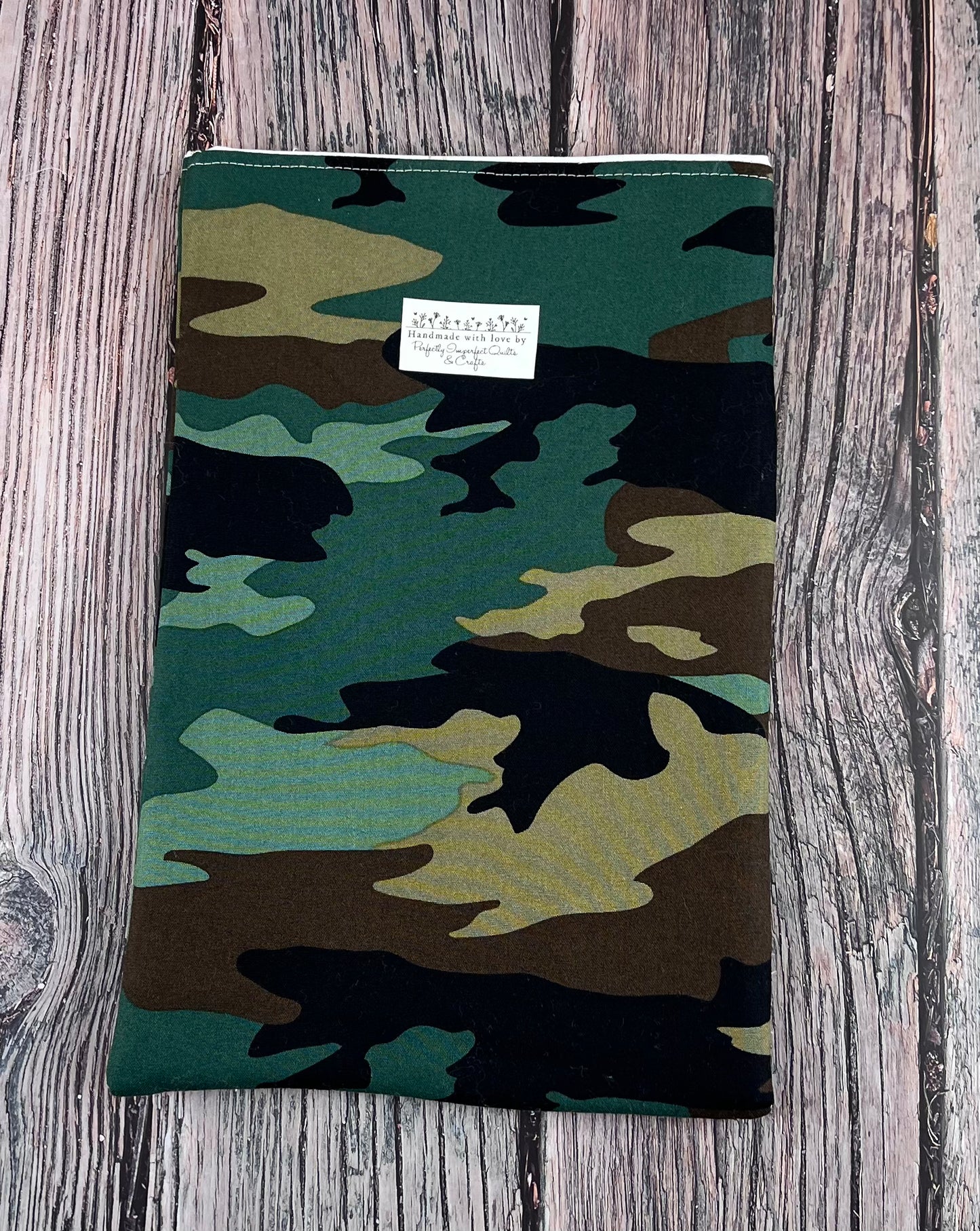 Dark Green Army Fatigue Book Sleeve