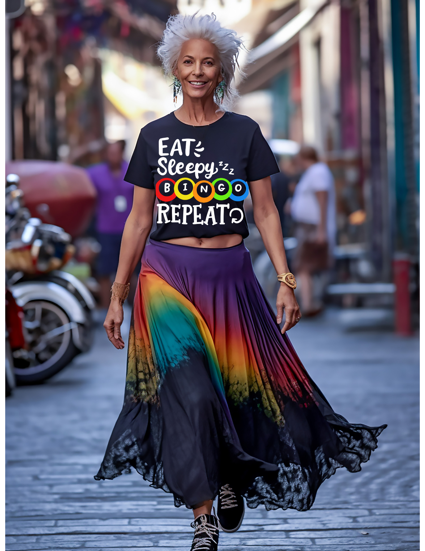 Eat Sleep Bingo Repeat Graphic T-Shirt