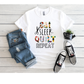 Eat Sleep Quilt Repeat Graphic T