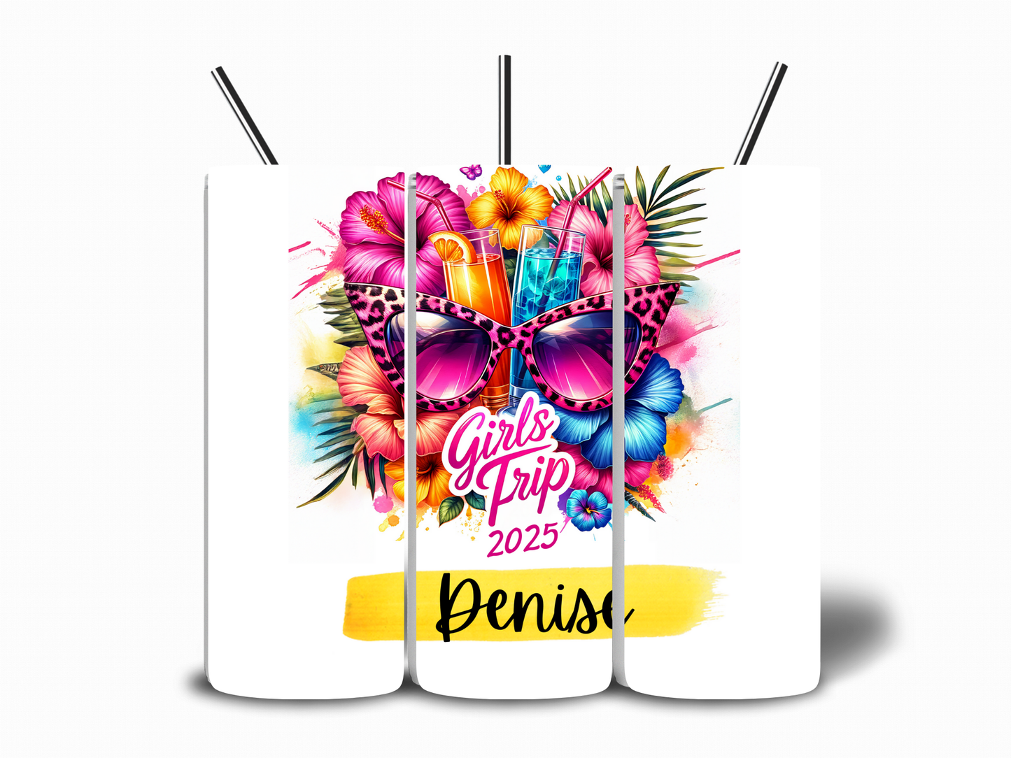 Girls Trip Fly Glasses Customizable 20oz Tumbler
