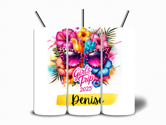 Girls Trip Fly Glasses Customizable 20oz Tumbler