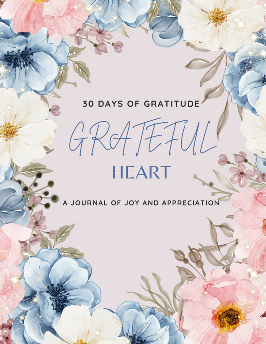 Grateful Heart-30 day-Gratitude Journal Instant Digital Download