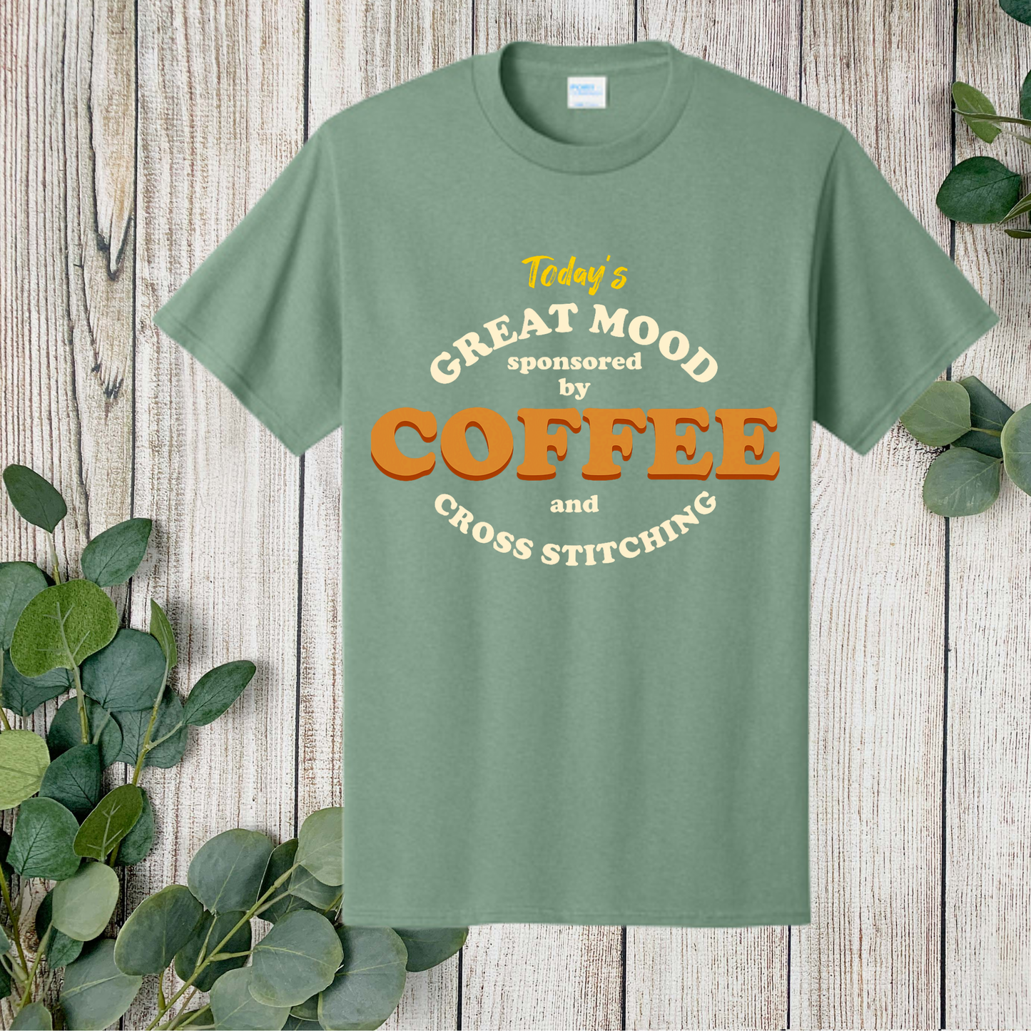 Great Mood....COFFEE and Cross Stitch