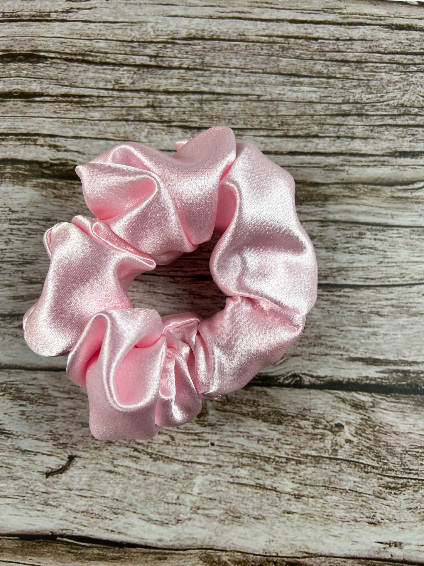 Blush Pink Satin Scrunchie
